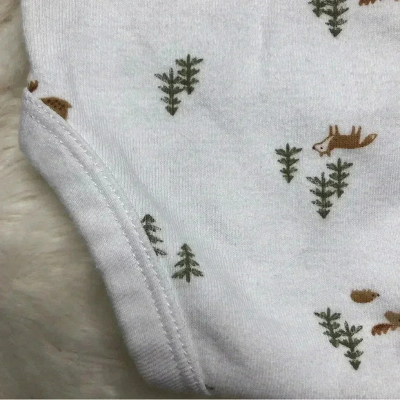 Child Of Mine Onesie  Diaper Shirt Long Sleeved White / Foxes Size 0-3 Months - Picture 10 of 16